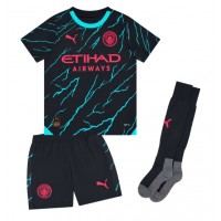 Dětský Fotbalový dres Manchester City Jeremy Doku #11 2023-24 Třetí Krátký Rukáv (+ trenýrky)